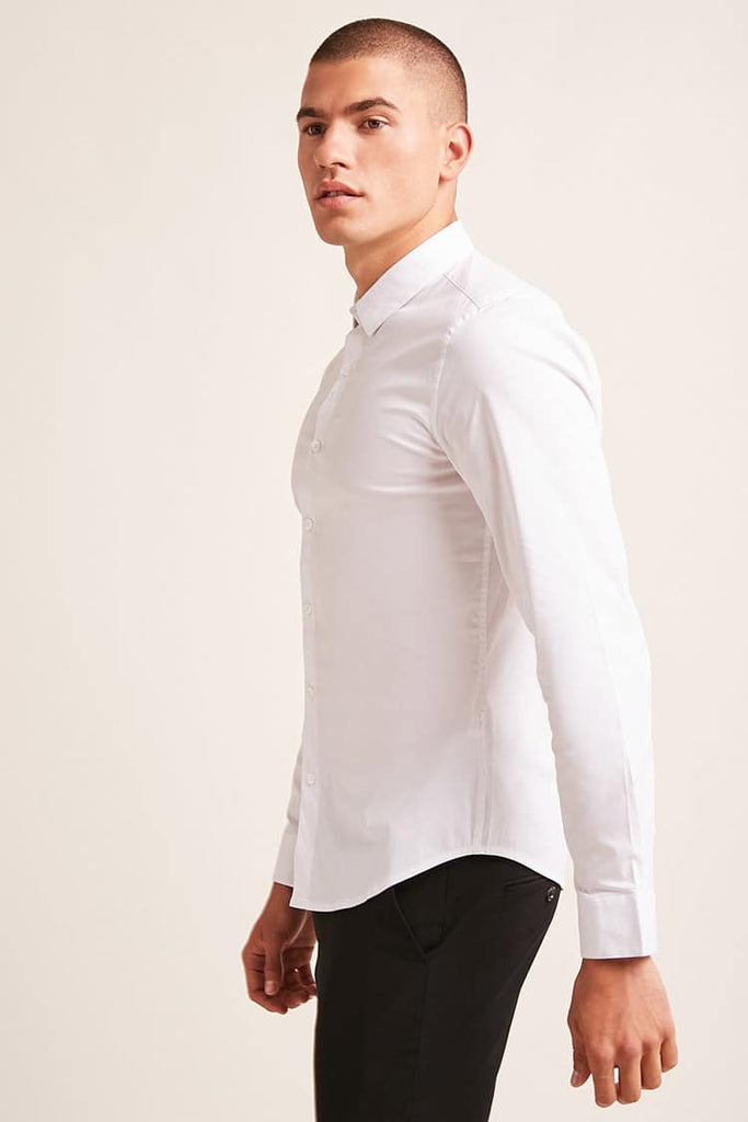 Solid Single Pocket Men's Shirt